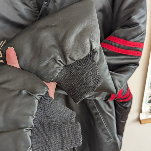 Vintage Ottawa Rough Riders Adjac CFL Varsity Bomber Satin Jacket Fits Medium - Picture 8 of 10